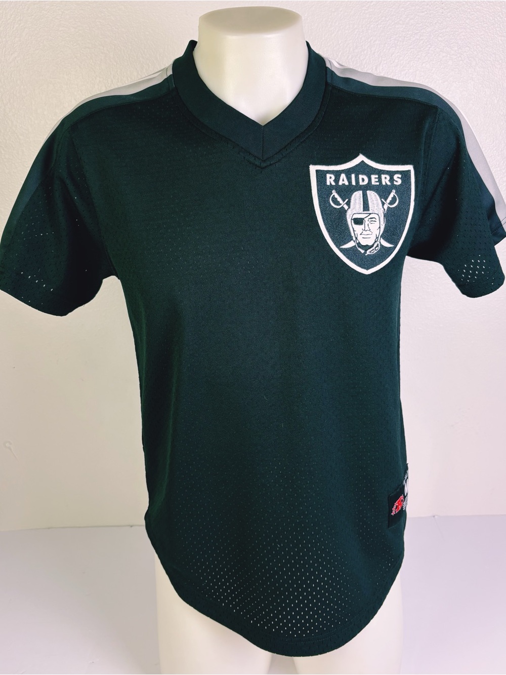 Mitchell & Ness Oakland Raiders Throwback Mesh Jersey Shirt Black Mens Medium